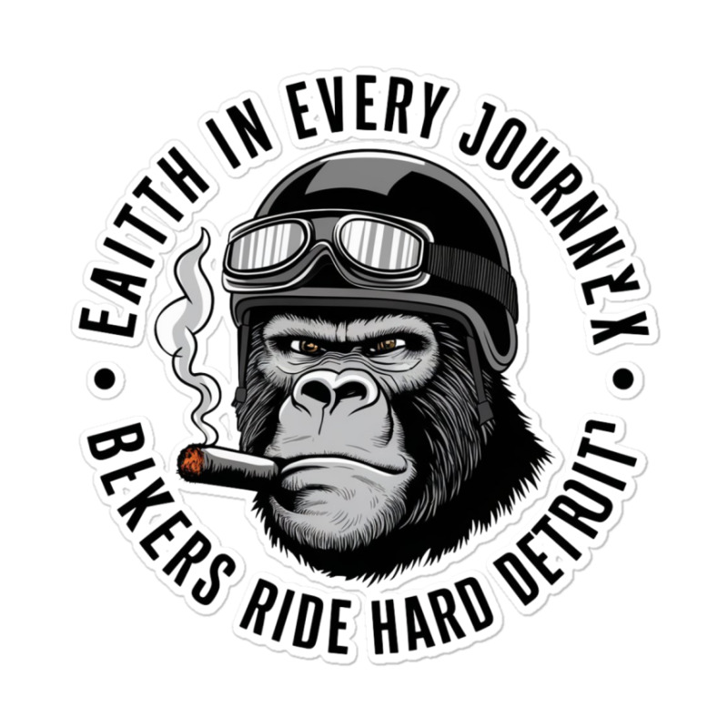 Bikers Ride Hard Detroit Sticker | Artistshot