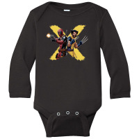 Deadpool And Wolverine (2) Long Sleeve Baby Bodysuit | Artistshot