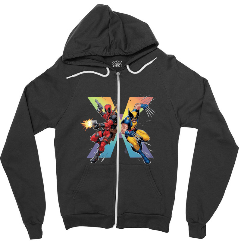 Deadpool And Wolverine Zipper Hoodie | Artistshot