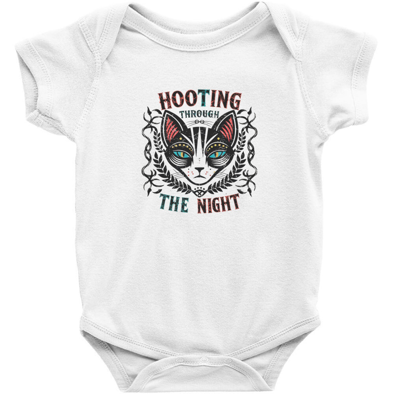 Hooting Through The Night(2) Baby Bodysuit by Donna Schennum | Artistshot