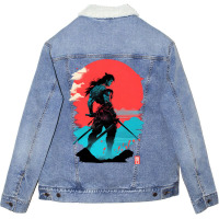 Ninja Samurai Unisex Sherpa-lined Denim Jacket | Artistshot