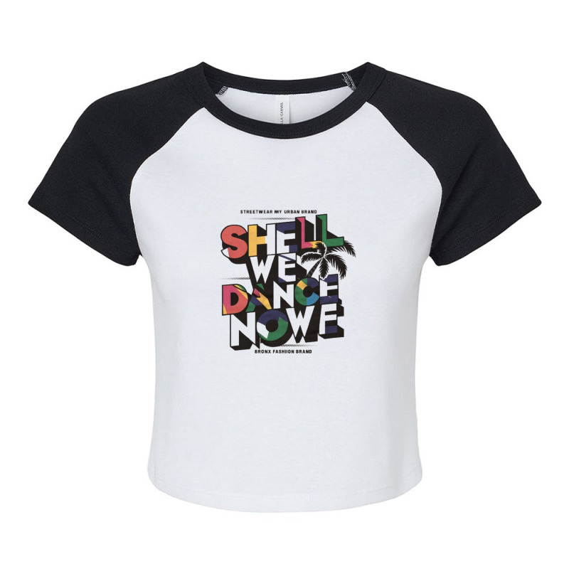 Shell We Dance Now(2) Raglan Crop Top by Donna Schennum | Artistshot