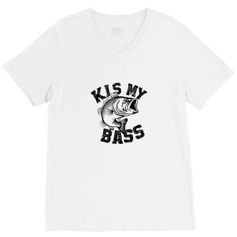 A Bass Fish V-Neck Tee by Donna Schennum | Artistshot