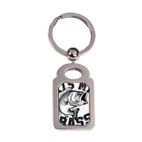 A Bass Fish Silver Rectangle Keychain | Artistshot