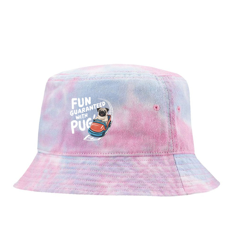 King Of The Ice, Pug On A Sled Tie Dyed Bucket Hat by Donna Schennum | Artistshot