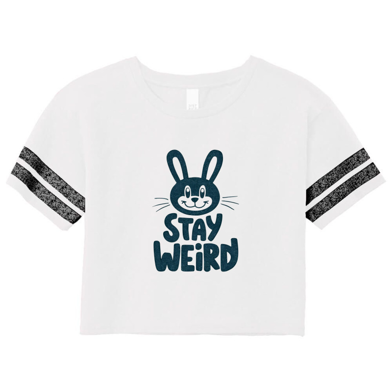 Bunny  Stay Weird Scorecard Crop Tee by Donna Schennum | Artistshot