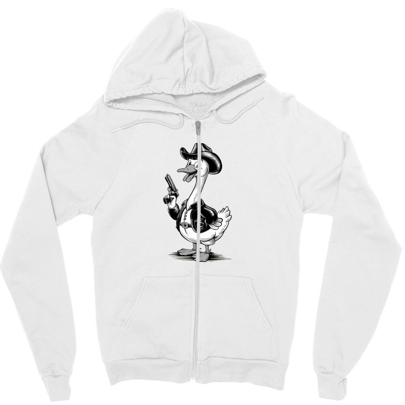 Cowboy Goose Zipper Hoodie by Donna Schennum | Artistshot