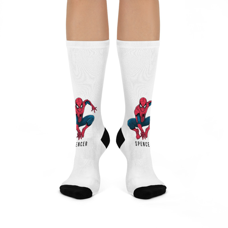 Spiderman Crew Socks | Artistshot