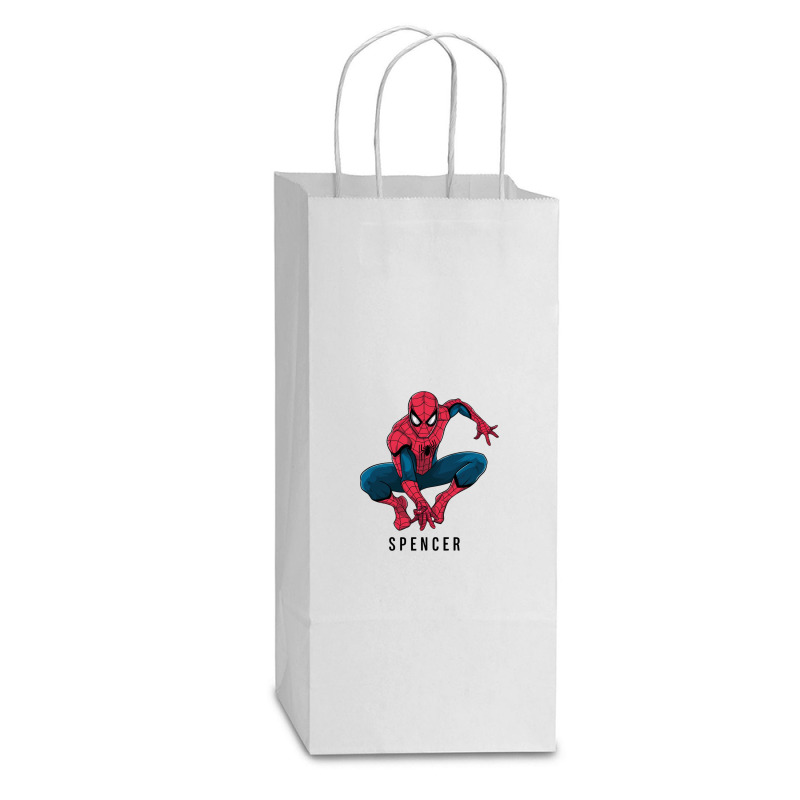 Spiderman Double Wine Paper Bag - 6 1/2 X 3 1/2 X 12 3/8 | Artistshot