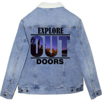 Explore Out Doors Unisex Sherpa-lined Denim Jacket | Artistshot