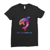 Marin County California Orca Killer Whale Native American Raglan Baseb Ladies Fitted T-shirt | Artistshot