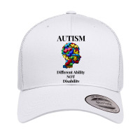 Autism Puzzle Autistic Different Ability Not Disability Autistic Retro Trucker Cap | Artistshot