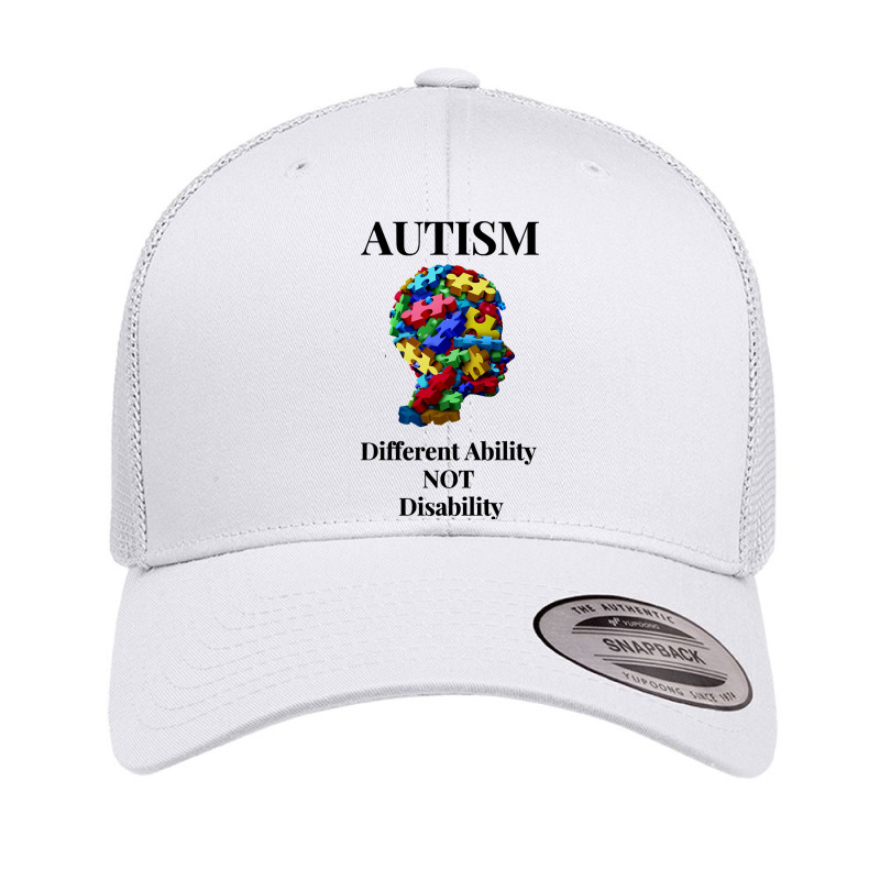 Autism Puzzle Autistic Different Ability Not Disability Autistic Retro Trucker Cap by golferu | Artistshot