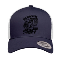 Truck Trucker Old Truckers Never Die Truck Driver 65 Driver Truckin Retro Trucker Cap | Artistshot