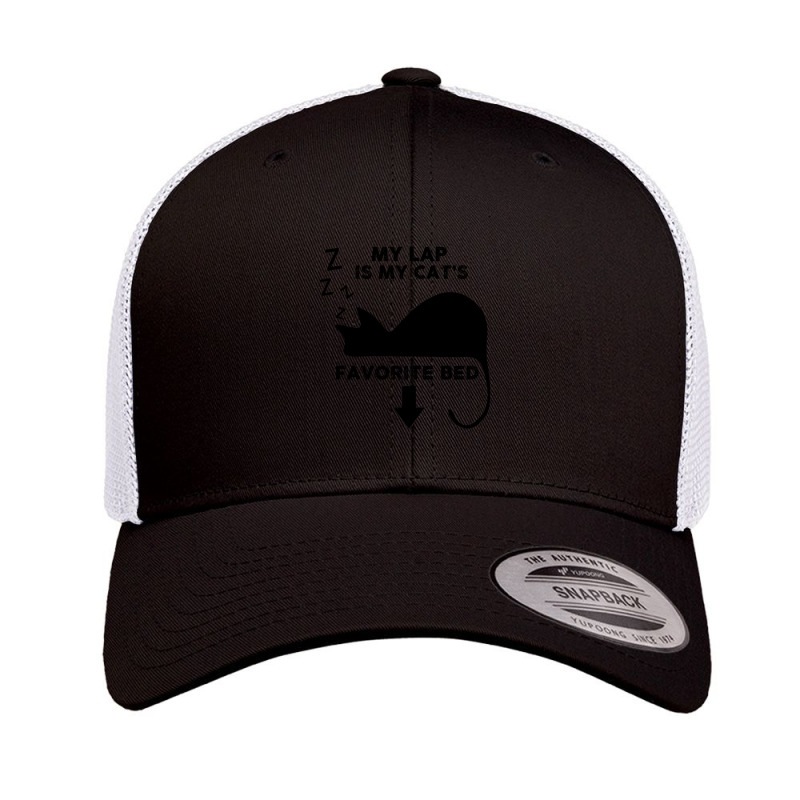 Black Cat Kitty My Laps Is My Cat S Favorite Bed Kitten Cat Retro Trucker Cap | Artistshot