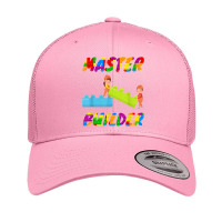 Master Builder, Brick Builder Blocks Building, Toys For Kids T Shirt Retro Trucker Cap | Artistshot