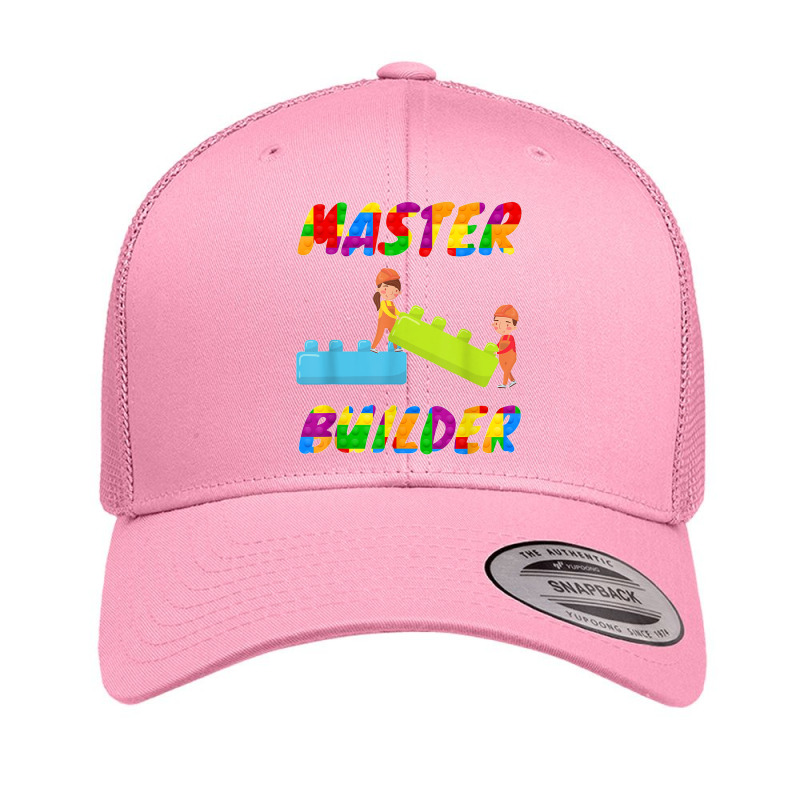 Master Builder, Brick Builder Blocks Building, Toys For Kids T Shirt Retro Trucker Cap | Artistshot