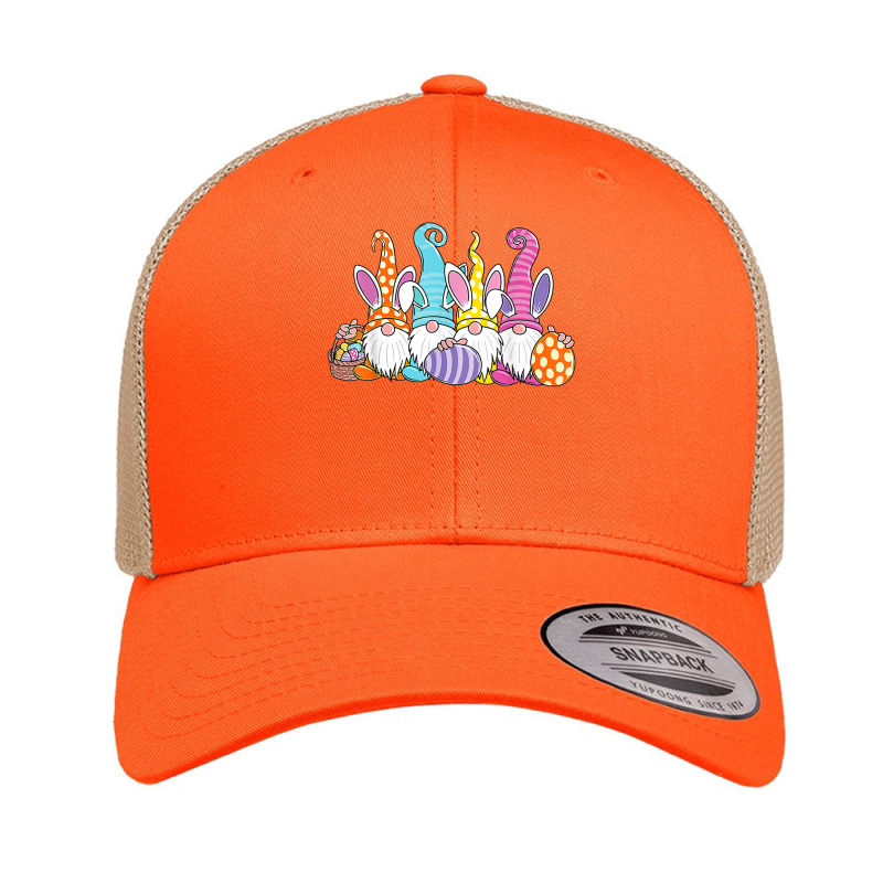 Easter Bunny Spring Gnome Easter Egg Hunting And Basket Gift T Shirt Retro Trucker Cap | Artistshot