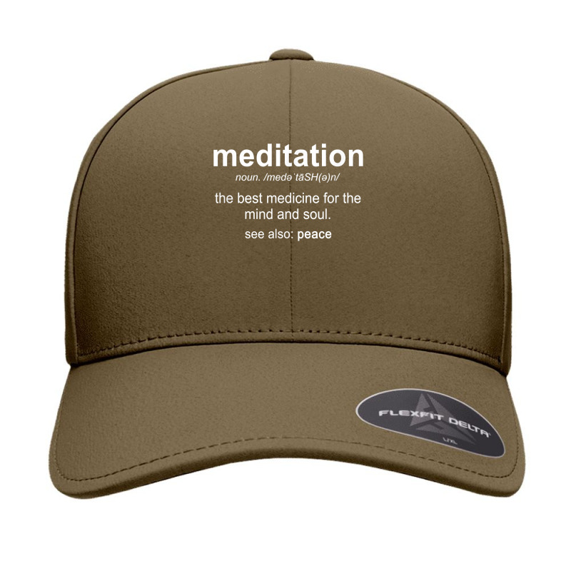 Meditation Noun Definition Meditate Relaxation Spiritual T Shirt Seamless Cap by donatoherrigpwj | Artistshot