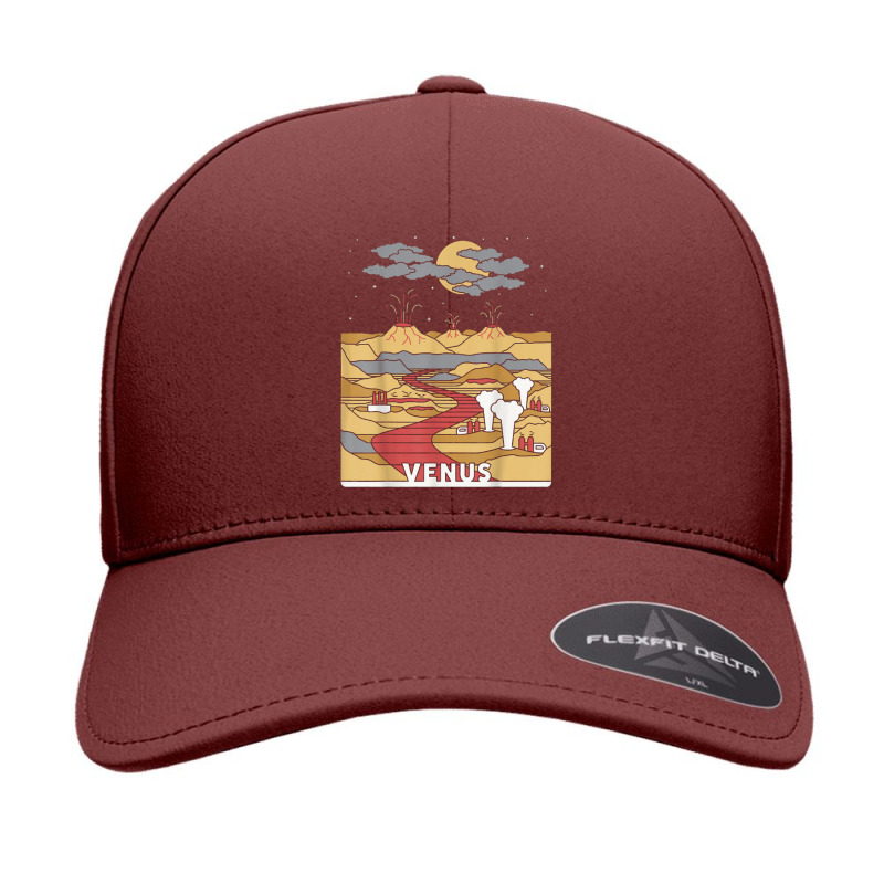 Vintage Retro Venus National Park   Visit Venus Linear Art Seamless Cap by daniellepaine | Artistshot