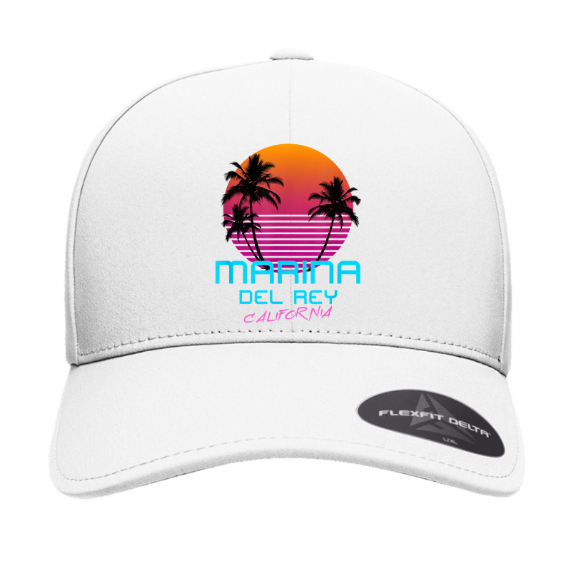 Marina Del Rey California Retro 80s T Shirt Seamless Cap by aryanahjerich | Artistshot