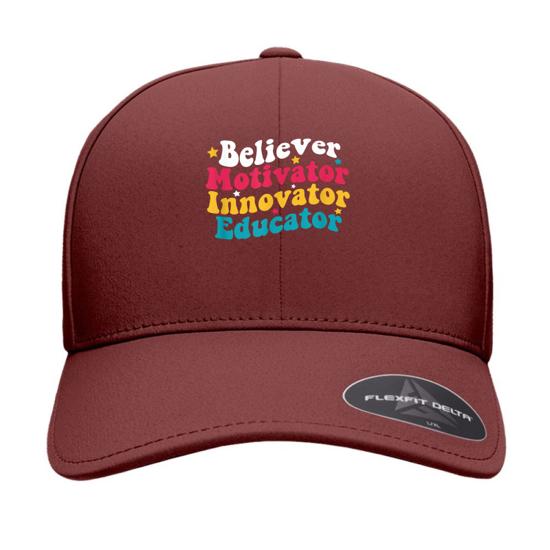 Teacher Motivator Believer Innovator Educator Motivational T Shirt Seamless Cap by muhrlycogant3h | Artistshot