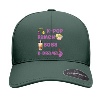 K Pop Ramen Boba K Drama Seamless Cap | Artistshot