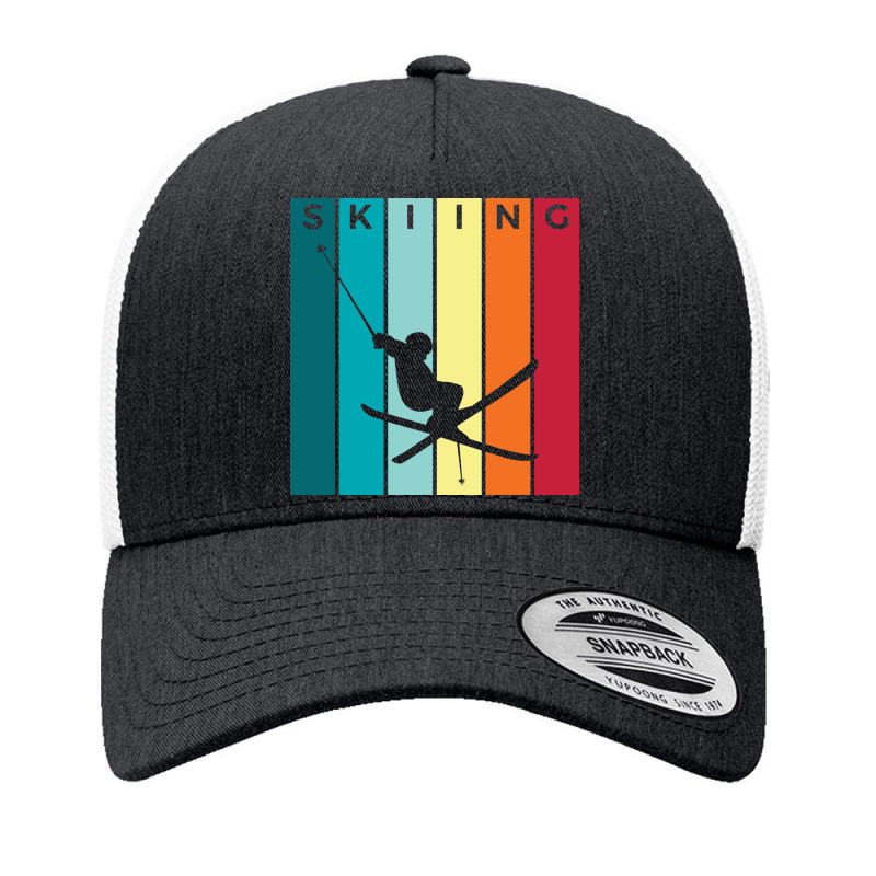 Skiing Silhouette Sport Activity Vector Graphic Yupoong Trucker Cap | Artistshot