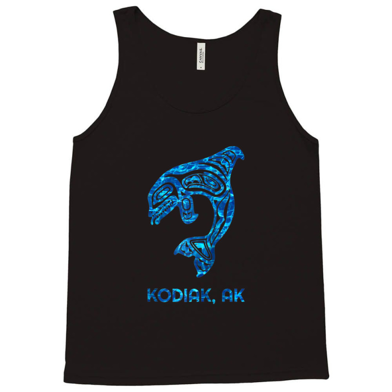 Blue Kodiak Alaska Native American Indian Orca Killer Whale Raglan Bas Tank Top by LemonJack | Artistshot