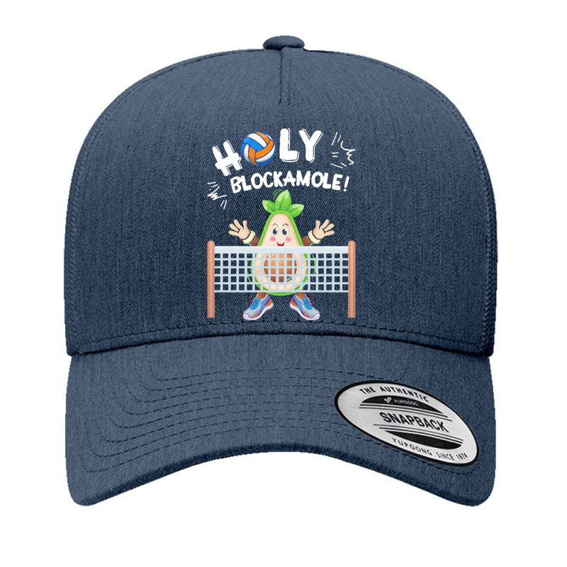 Funny Volleyball Lovers T  Shirt Holy Blockamole Funny Avocado Blocker Yupoong Trucker Cap by raftdesign | Artistshot