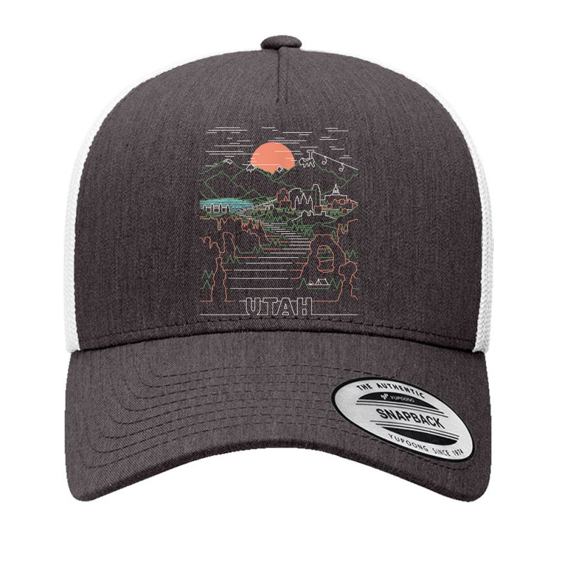 Utah Art  Salt Lake City Ut, Delicate Arch, Bryce, And Zion T Shirt Yupoong Trucker Cap | Artistshot