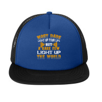 Rare Few Dad Light Up The World For Men Father Day Foam Snapback Hat | Artistshot