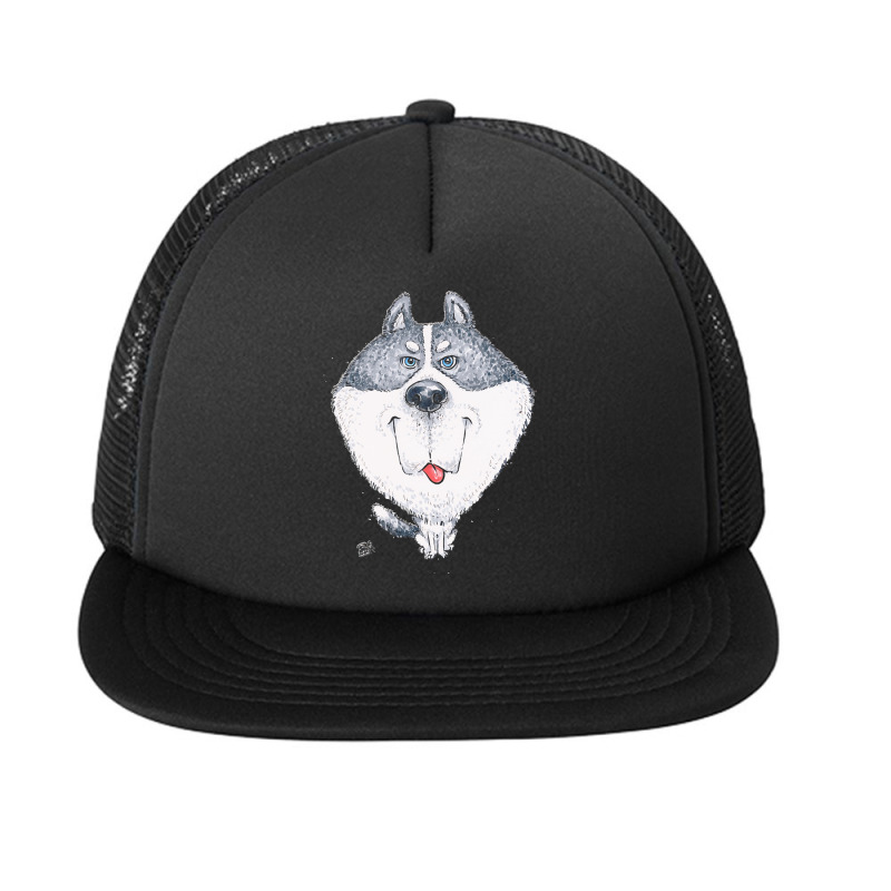 Husky T  Shirt Siberian Husky Dog T  Shirt Foam Snapback hat by skeletonpeony | Artistshot