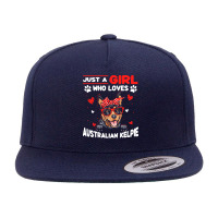 Just A Girl Who Loves Dogs T  Shirt Vintage Just A Girl Who Love Austr 5 Panel Snapback Cap | Artistshot