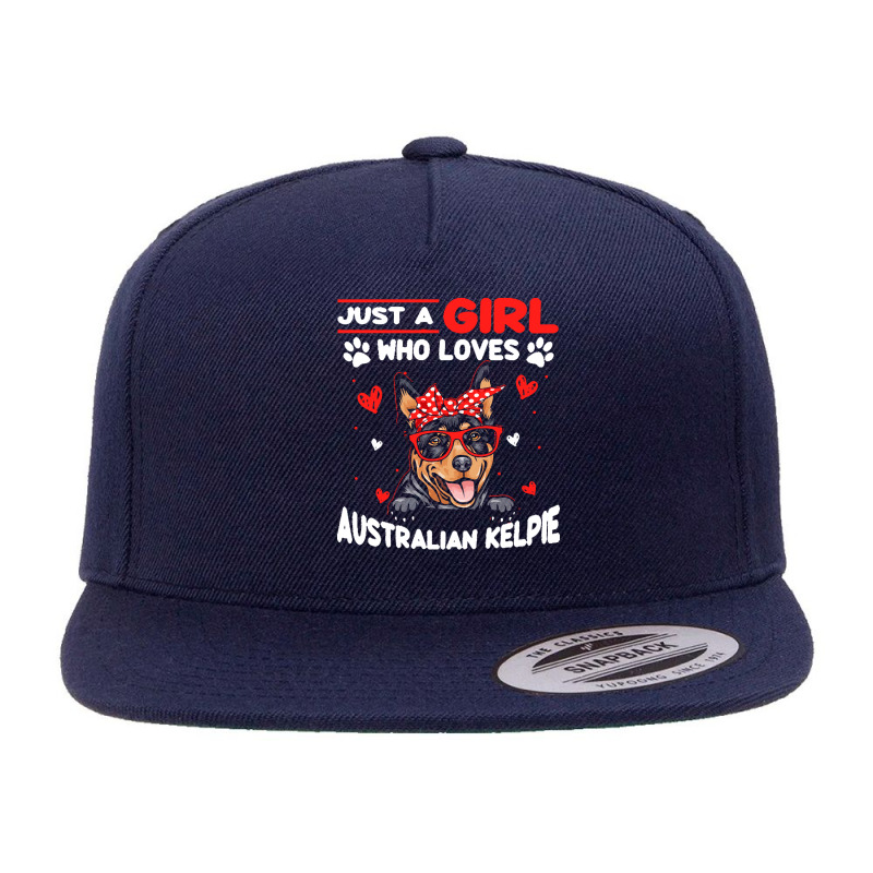 Just A Girl Who Loves Dogs T  Shirt Vintage Just A Girl Who Love Austr 5 panel snapback cap by umueller742 | Artistshot