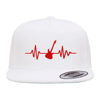 Heartbeat Electric Guitar 5 Panel Snapback Cap | Artistshot