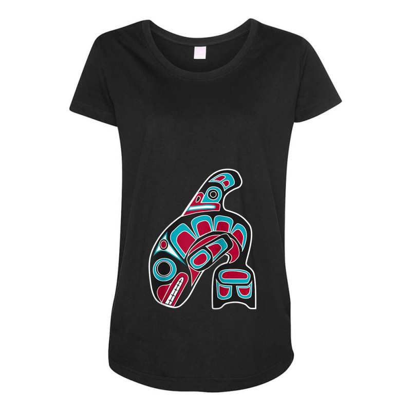 Orca Whale Alaska Haida Tribal Art   Native American Totem Raglan Base Maternity Scoop Neck T-shirt by ThienThuong | Artistshot