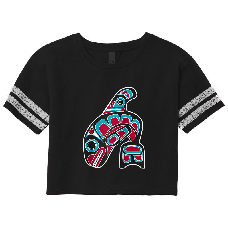 Orca Whale Alaska Haida Tribal Art   Native American Totem Raglan Base Scorecard Crop Tee by ThienThuong | Artistshot