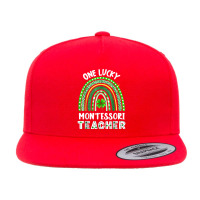 One Lucky Montessori Teacher Rainbow St Patrick’s Day T Shirt 5 Panel Snapback Cap | Artistshot