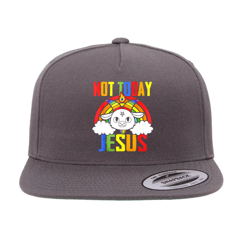 Not Today Jesus Unicorn Satan Goat Satanic Rainbow Satanism Tank Top 5 panel snapback cap by adam.troare | Artistshot