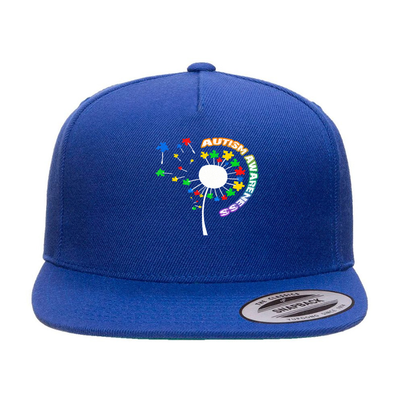 Autism Awareness T  Shirt Autism T  Shirt Autism Dandelion Flower Puzz 5 panel snapback cap by vmcdermott132 | Artistshot