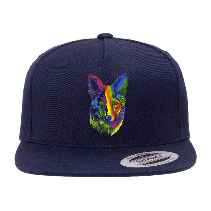 Multicolored Fox 5 panel snapback cap by putrimeheng | Artistshot