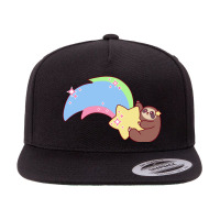 Shooting Star Sloth 5 Panel Snapback Cap | Artistshot