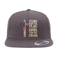 I Stand The Flag Kneel The Cross Us 5 Panel Snapback Cap | Artistshot