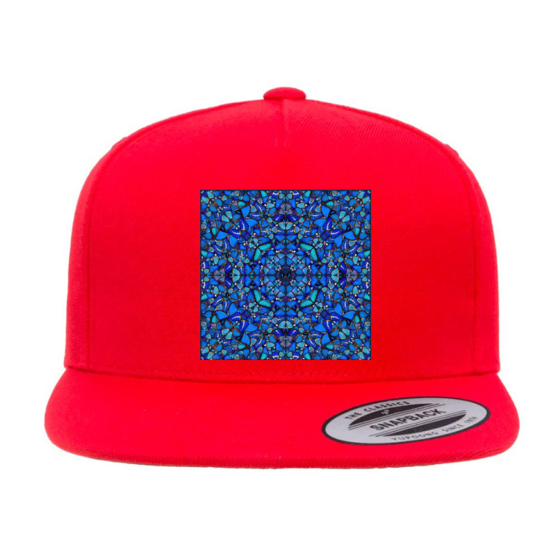 Blue Butterfly 5 Panel Snapback Cap | Artistshot