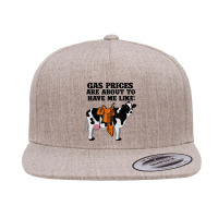 Funny Dairy Cow Gas Prices 5 Panel Snapback Cap | Artistshot