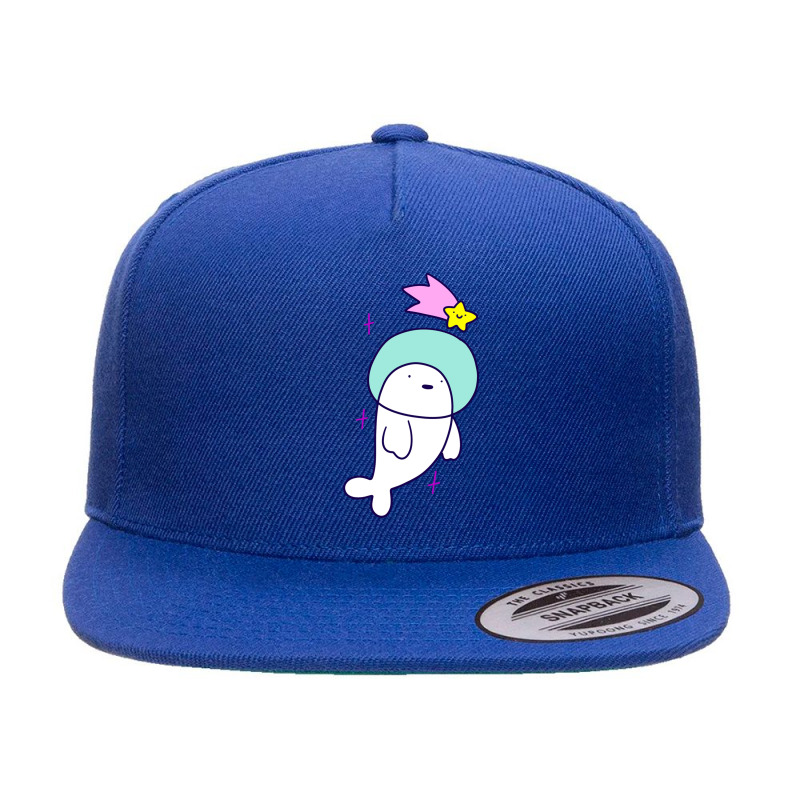 Astronaut Harp Seal And Shooting Star 5 Panel Snapback Cap | Artistshot