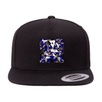 Flock Of Beautiful Birds Birds On A Fanta Funny Stylestic Sky Watercol 5 Panel Snapback Cap | Artistshot