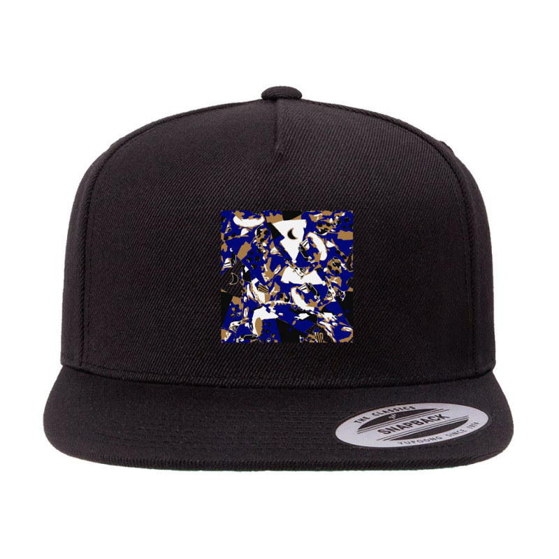 Flock Of Beautiful Birds Birds On A Fanta Funny Stylestic Sky Watercol 5 panel snapback cap by agus03 | Artistshot