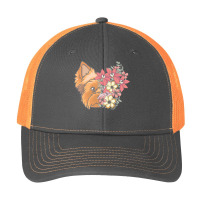 Yorkie T  Shirt Yorkshire Terrier With Flowers T  Shirt Pa Trucker Cap | Artistshot